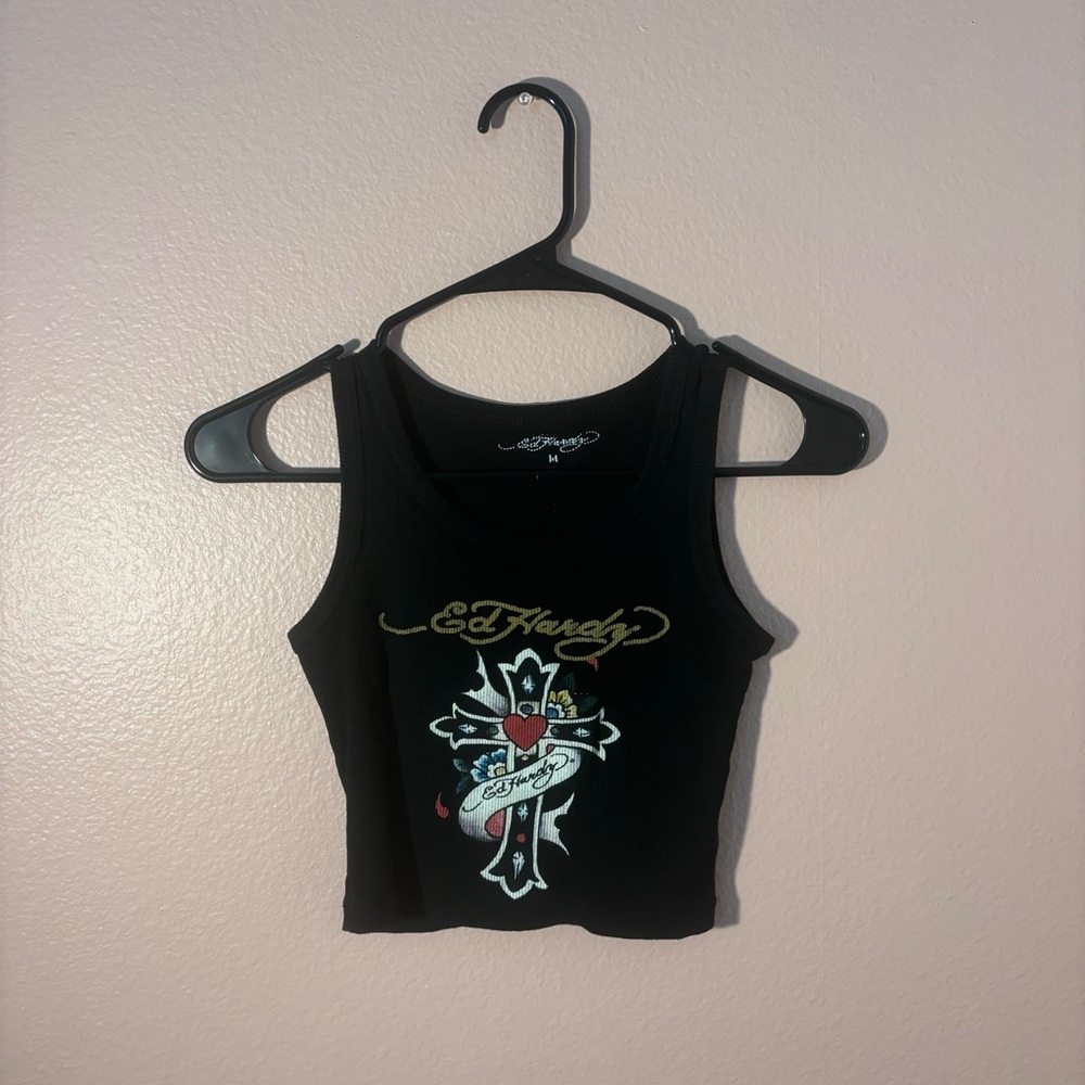 Ed hardy cross design tank top